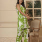 Yufta Cotton Green Pin Tuck Co-Ord Set - Swadesiicart