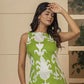 Yufta Cotton Green Pin Tuck Co-Ord Set - Swadesiicart