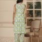 Yufta Cotton Green Summer Leaf Print Co-Ord Set - Swadesiicart