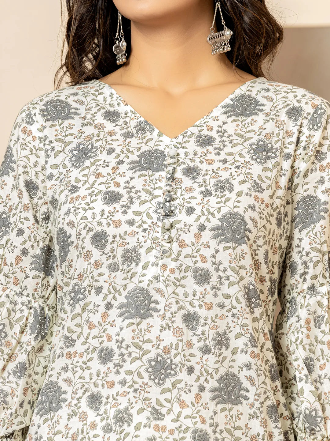 Yufta Cotton Grey Co-Ord Set - Swadesiicart