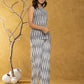 Yufta Cotton Grey Ikat Co-Ord Set - Swadesiicart