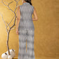 Yufta Cotton Grey Ikat Co-Ord Set - Swadesiicart