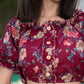 Yufta Cotton Maroon Skirt Co-Ord Set - Swadesiicart