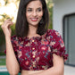 Yufta Cotton Maroon Skirt Co-Ord Set - Swadesiicart