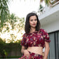 Yufta Cotton Maroon Skirt Co-Ord Set - Swadesiicart
