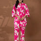 Yufta Cotton Pink Printed Co-Ord Set - Swadesiicart