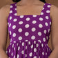 Yufta Cotton Purple Polka Dot Co-Ord Set - Swadesiicart