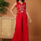Yufta Cotton Silk Waist Coat Co-Ord Set With Attached Cotton Lining - Swadesiicart
