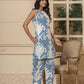 Yufta Cotton Sky Blue Pin Tuck Co-Ord Set - Swadesiicart