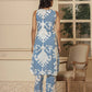 Yufta Cotton Sky Blue Pin Tuck Co-Ord Set - Swadesiicart