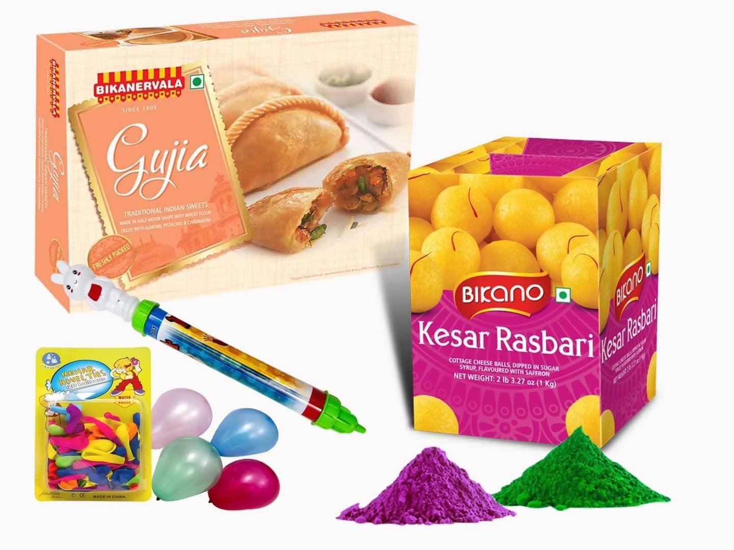 Bikano Kesar Rasbhari With Holi Ghujia | Swadesiicart