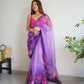 Vamsee Ramya Purple Organza Saree - Swadesiicart