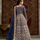 Anaita Navy Blue Embroidered Net Anarkali Suit