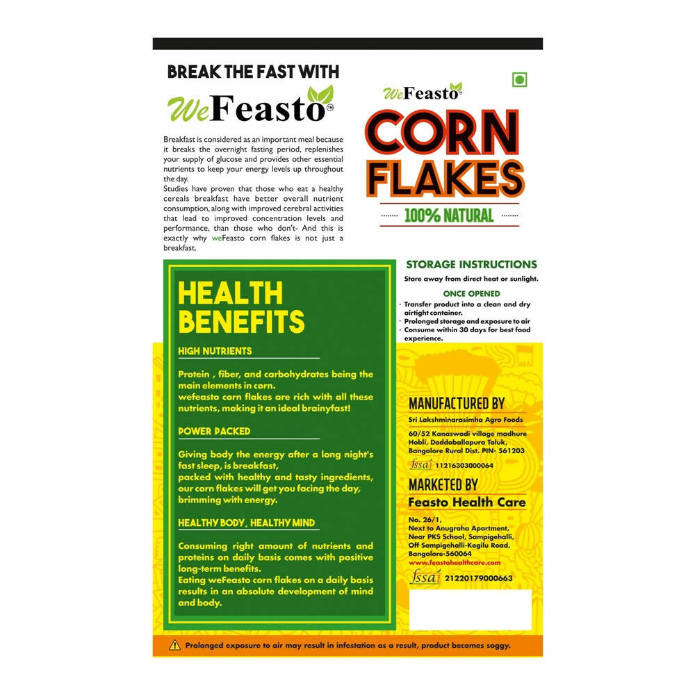 Wefeasto Corn Flakes - Swadesiicart