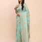 Shree Shyam Fashion Linen Cotton Sea Green Saree
