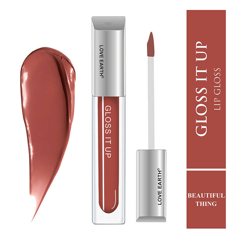 Love Earth Lip Gloss - Beautiful Thing (Barbie Pink) - Swadesiicart