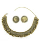 Mominos Fashion Johar Kamal Oxidised Gold-Polished Brass Finish Ghungroo Design Choker Set | Swadesiicart