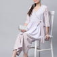 Ahalyaa Women Lavender Crepe Printed Kurta Palazzo Set | Swadesiicart