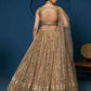 Brown Soft Netzari Embroidery Work Lehenga Choli - Jihu Culture