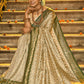 Astita Rajvastra Dark Green Banarasi Silk Saree | Swadesiicart