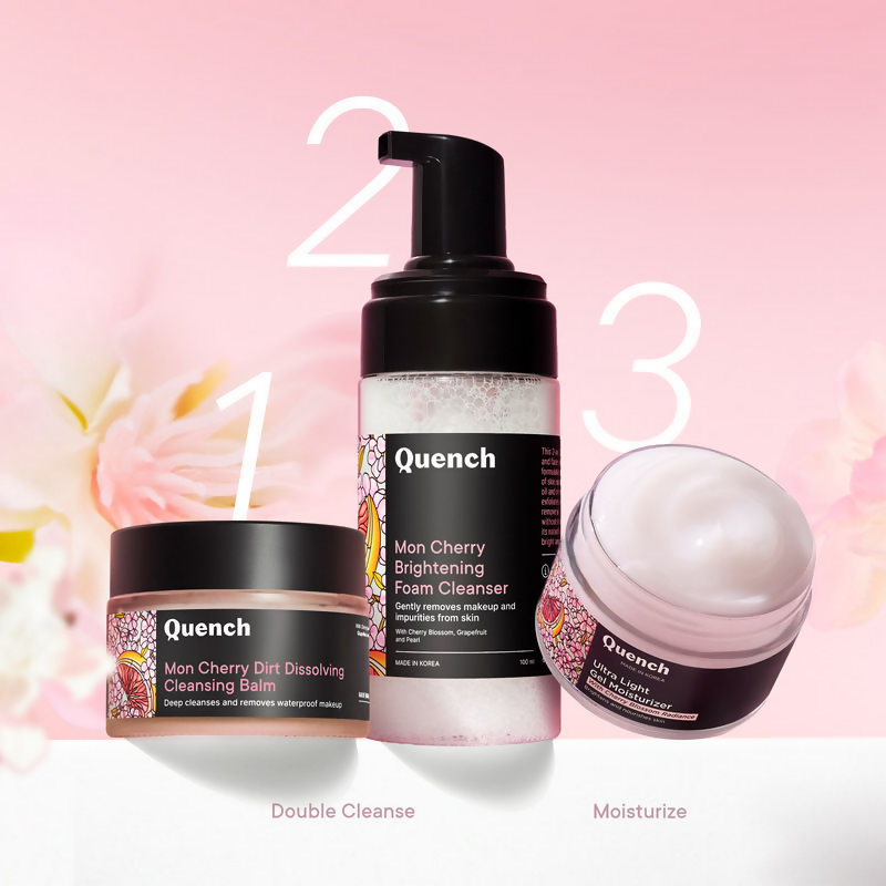 Quench Ultra Light Gel Moisturizer With 2% Niacinamide & Cherry Blossom For Intense Brightening | Swadesiicart