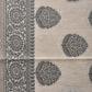 Cream and Black Cut Work Sico Cotton Saree with Body Buta and Border Design - Global Threads | Swadesiicart