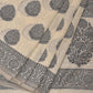 Cream and Black Cut Work Sico Cotton Saree with Body Buta and Border Design - Global Threads | Swadesiicart