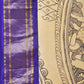 Cream and Blue Kalamkari Hand Painted Paithani Silk Handloom Saree with Ramayana Design - Global Threads | Swadesiicart