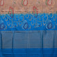 Cream and Blue Uppada Silk Handloom Saree with All Over Design - Global Threads | Swadesiicart