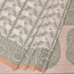 Cream and Light Green Cut Work Sico Cotton Saree with All Over and Border Design - Global Threads | Swadesiicart