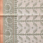 Cream and Light Green Cut Work Sico Cotton Saree with All Over and Border Design - Global Threads | Swadesiicart