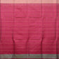 Cream and Pink Uppada Silk Handloom Saree with Checks and Contrast Pallu Design - Global Threads | Swadesiicart