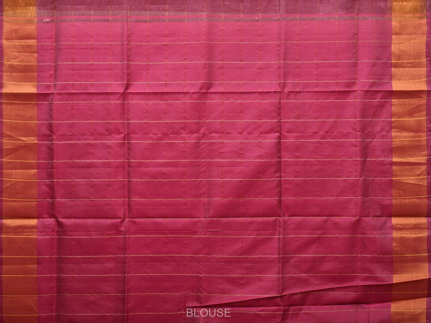 Cream and Pink Uppada Silk Handloom Saree with Checks and Contrast Pallu Design - Global Threads | Swadesiicart