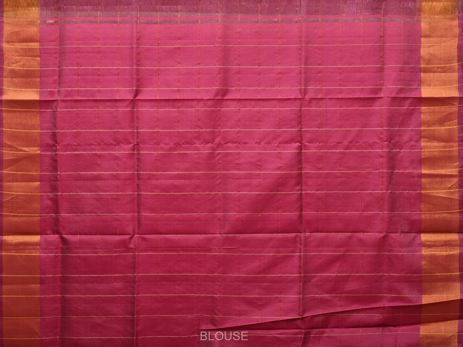 Cream and Pink Uppada Silk Handloom Saree with Checks and Contrast Pallu Design - Global Threads | Swadesiicart