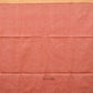 Cream and Red Khadi Cotton Handloom Saree Plain Saree with Strips Pallu Design - Global Threads | Swadesiicart