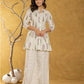 Yufta Cream Cotton Co-Ord Set - Swadesiicart
