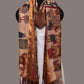 Cream Kalamkari Hand Painted Kanchipuram Silk Handloom Dupatta with Ajanta Design - Global Threads | Swadesiicart
