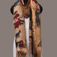 Cream Kalamkari Hand Painted Kanchipuram Silk Handloom Dupatta with Painting Design - Global Threads | Swadesiicart