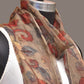 Cream Kalamkari Hand Painted Organza Stole with Floral Design - Global Threads | Swadesiicart