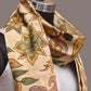 Cream Kalamkari Hand Painted Sico Stole with Floral Design - Global Threads | Swadesiicart