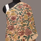 Cream Kalamkari Hand Painted Sico Stole with Tree of Life Design - Global Threads | Swadesiicart