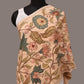 Cream Kalamkari Hand Painted Sico Stole with Tree of Life Design - Global Threads | Swadesiicart