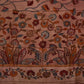 Cream Kalamkari Hand Painted Silk Muga Handloom Saree with Lotus and Birds Design - Global Threads | Swadesiicart