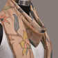 Cream Kalamkari Hand Painted Woolen Handloom Stole with Floral Design - Global Threads | Swadesiicart