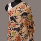 Cream Kalamkari Hand Painted Woolen Handloom Stole with Lotus and Fish Design - Global Threads | Swadesiicart