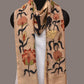 Cream Kalamkari Hand Painted Woolen Handloom Stole with Lotus and Fish Design - Global Threads | Swadesiicart