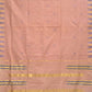 Cream Khadi Cotton Handloom Saree with Jamdani Buta and Temple Border Design - Global Threads | Swadesiicart