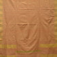 Cream Khadi Cotton Handloom Saree with Temple Border Design - Global Threads | Swadesiicart