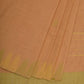 Cream Khadi Cotton Handloom Saree with Temple Border Design - Global Threads | Swadesiicart