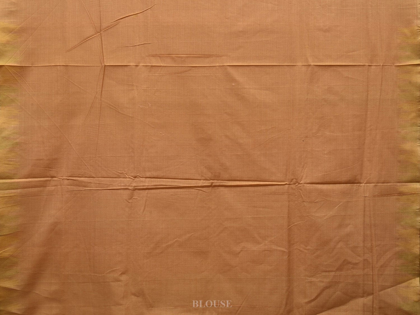 Cream Khadi Cotton Handloom Saree with Temple Border Design - Global Threads | Swadesiicart